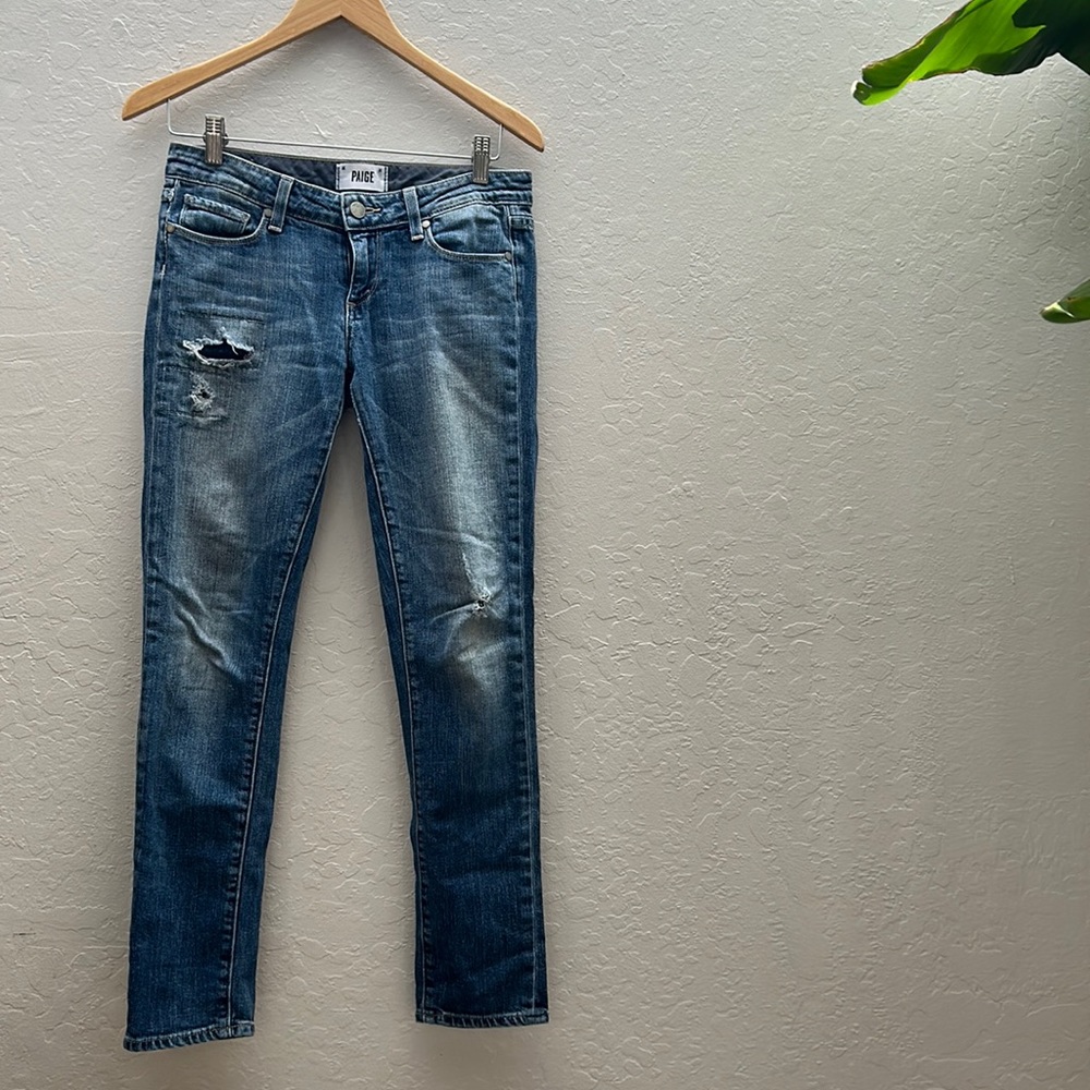 Paige denim 26 skinny distressed jeans